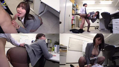 黒パンスト美脚を差し出す女上司Nia